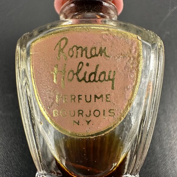 Vintage Bourjois Perfume Bottles Roman Holiday On The Wind Miniatures Glass 30s - Picture 8 of 11